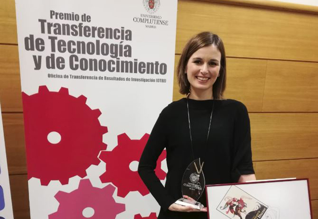 Idoia Murga Castro (IH) recibe el Premio de Transferencia de Tecnología y de Conocimiento de la Universidad Complutense de Madrid