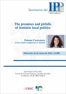 Seminarios del IPP: "The promises and pitfalls of feminist local politics"