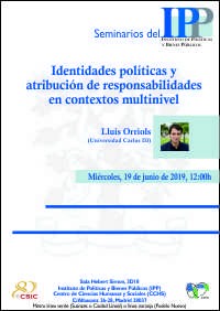 Seminario IPP: "Identidades políticas y atribución de responsabilidades en contextos multinivel"