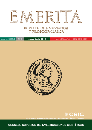 Publicado el Vol 91, nº 1 de 2023 de la revista "Emerita. Revista de Lingüística y Filología Clásica" del ILC Publicado el Vol 91, nº 1 de 2023 de la revista "Emerita. Revista de Lingüística y Filología Clásica" del ILC