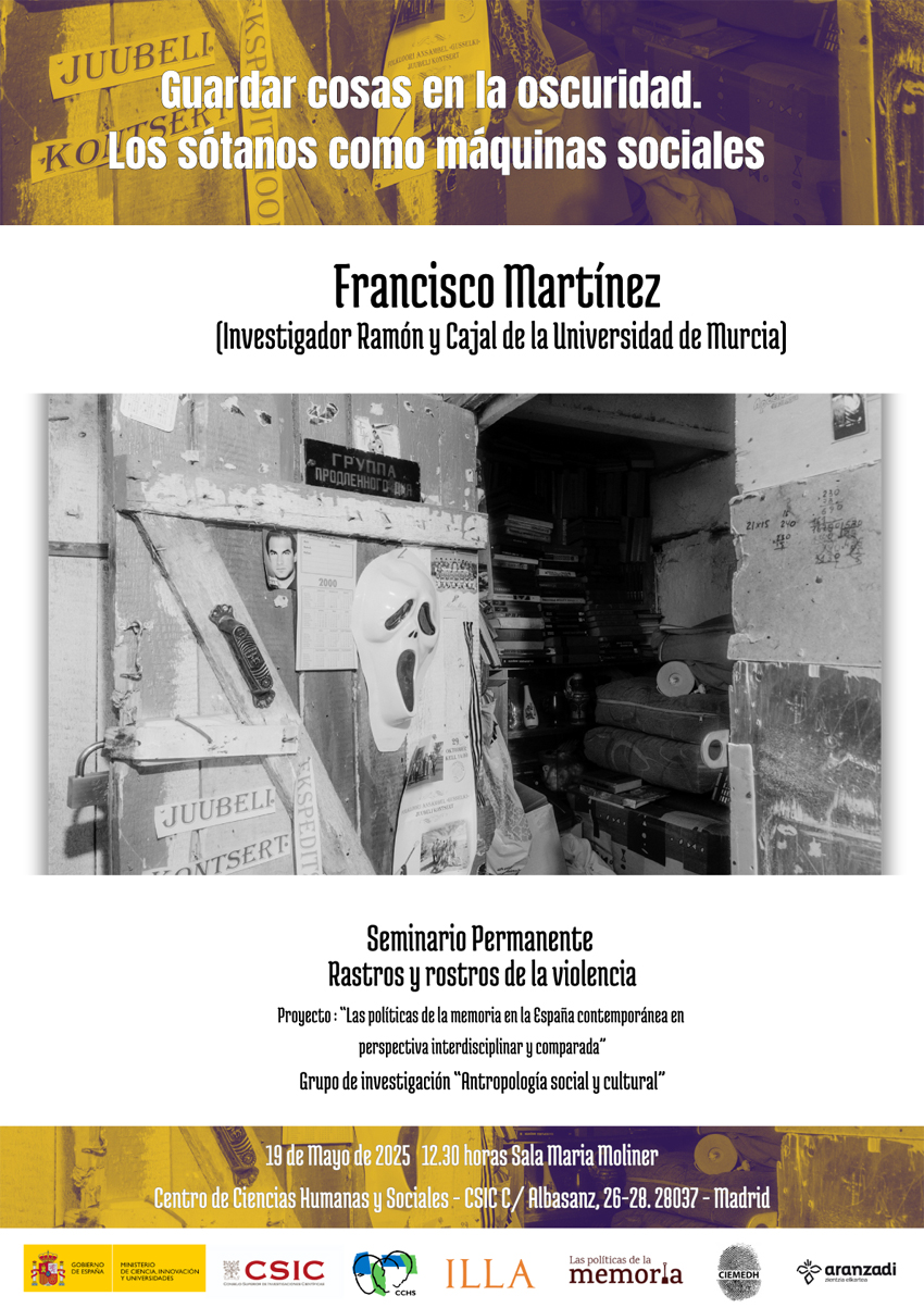 Seminario permanente «Rastros y rostros de la violencia»: "Guardar cosas en la oscuridad. Los sótanos como máquinas sociales"