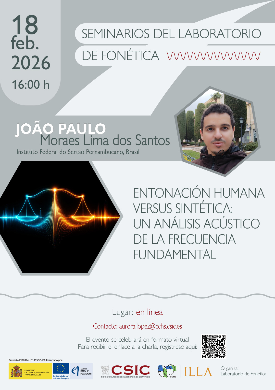 Seminarios del Laboratorio de Fonética: "Entonación humana versus sintética: un análisis acústico de la frecuencia fundamental"