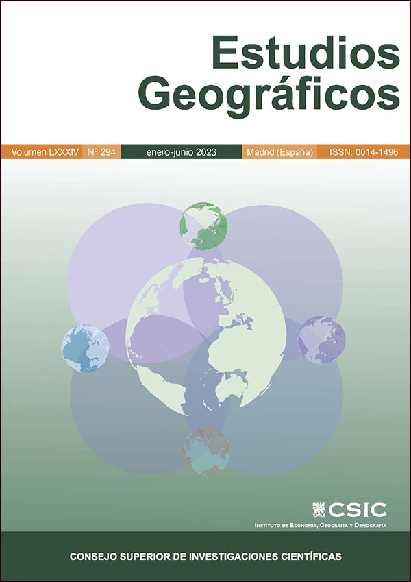 La revista "Estudios Geográficos" publica el Vol. 84 No. 294 (2023) La revista "Estudios Geográficos" publica el Vol. 84 No. 294 (2023)