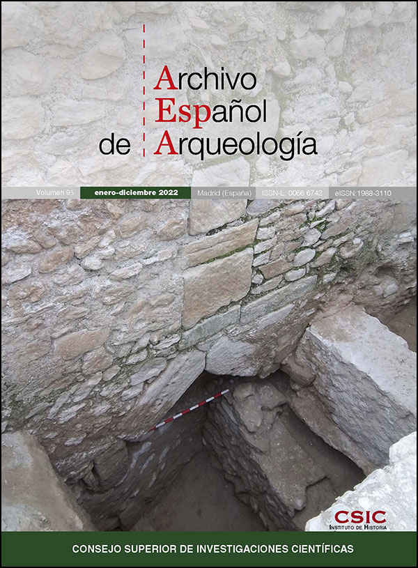 La revista "Archivo Español de Arqueología" publica el Vol. 95 de 2022 Portada de la revista
