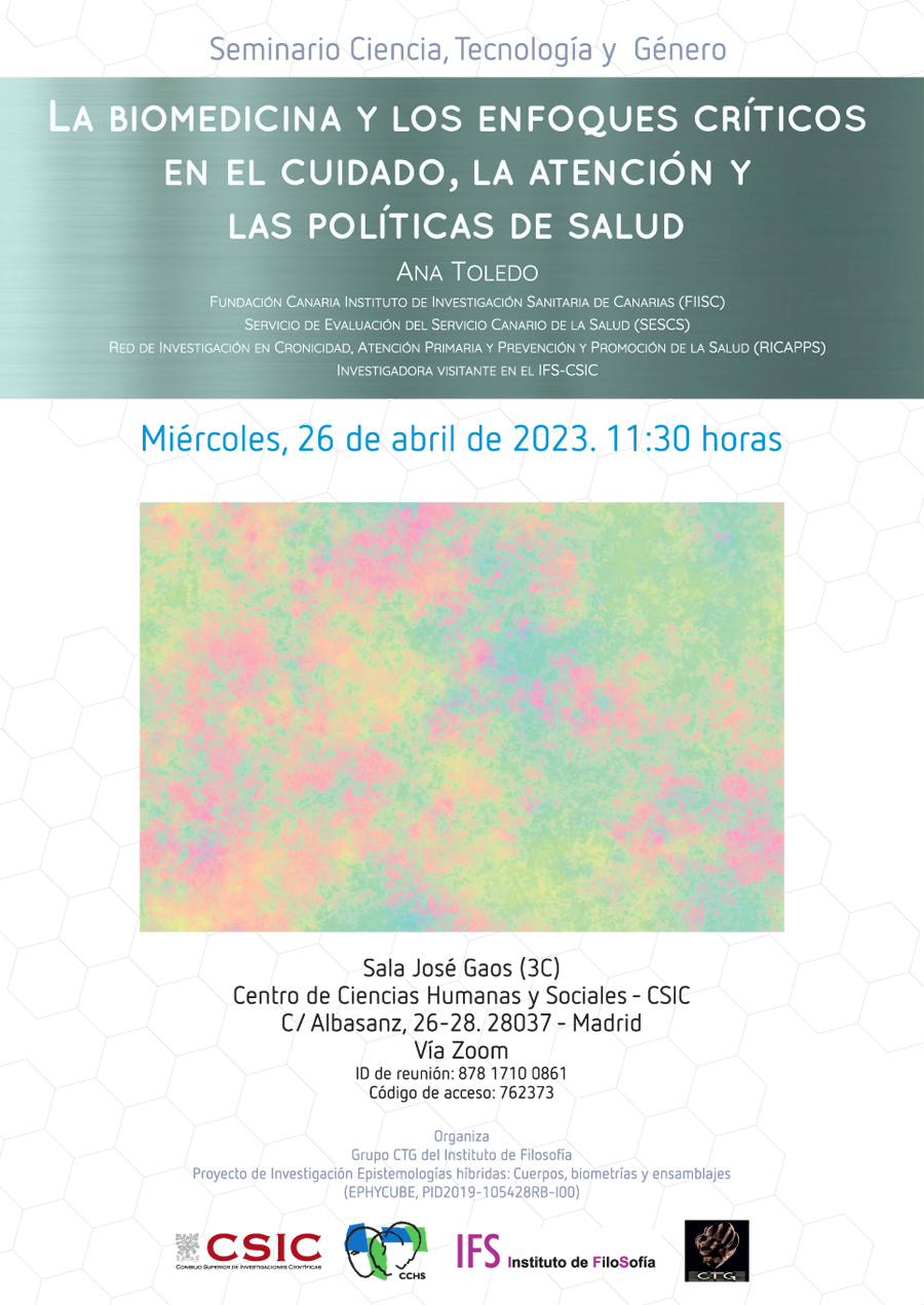Seminario Ciencia, Tecnología y Género: "La biomedicina y los enfoques críticos en el cuidado, la atención y las políticas de salud"