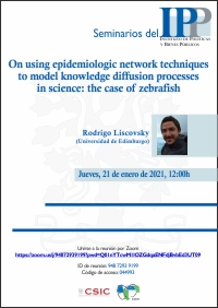 Seminarios del IPP: "On using epidemiologic network techniques to model knowledge diffusion processes in science: the case of zebrafish”