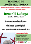 Seminario de Lingüística Teórica LyCC: "Las nominalizaciones de base participial. Una aproximación léxico-sintáctica"