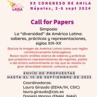 Abierto el plazo de entrega de ponencia para el simposio “La ‘diversidad’ de América Latina”, XX Congreso de AHILA Abierto el plazo de entrega de ponencia para el simposio “La ‘diversidad’ de América Latina”, XX Congreso de AHILA