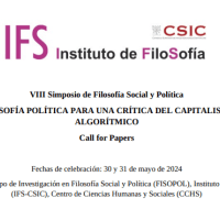 Call for Papers - VIII Simposio de Filosofía Social y Política: Filosofía política para una crítica del capitalismo algorítmico