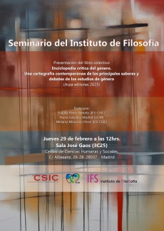 Seminario del IFS: "Presentación del libro colectivo 'Enciclopedia crítica del género. Una cartografía contemporánea de los principales saberes y debates de los estudios de género'"