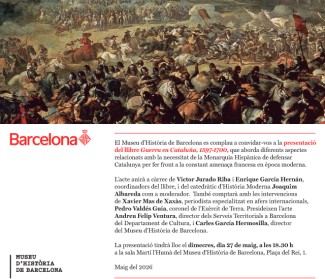 Presentación del libro "Guerra en Cataluña, 1597-1700", de Enrique G. Hernán (IH-CSIC) et al.