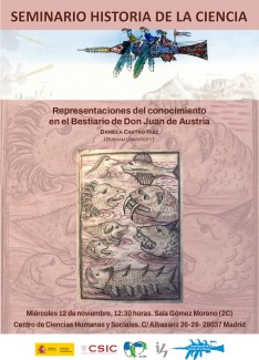 Seminario de Historia de la Ciencia: "Representaciones del conocimiento en el Bestiario de Don Juan de Austria "