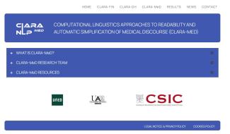 Proyecto 'Computational Linguistics Approaches to Readability and Automatic Simplification of Medical Discourse' (CLARA-MeD)