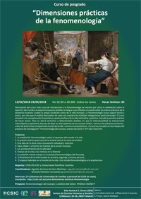 Curso de posgrado "Dimensiones prácticas de la fenomenología"