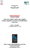 Seminario del Grupo de Estudios Árabes: “Amos que confían, cautivos que cumplen: cautivos españoles y rescate en el Mediterráneo. 1580-1640”