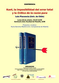 Conferencia "Kant, la imposibilidad del error total y la Crítica de la razón pura"