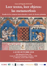 Curso de posgrado "Leer textos, leer objetos: las metamorfosis. Estudio de los contactos interculturales a través de fuentes primarias"