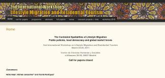 2nd International Workshop on Lifestyle Migration and Residential Tourism