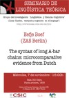 Seminario de Lingüística Teórica LyCC: "The syntax of long A-bar chains: microcomparative evidence from Dutch"