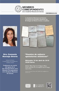 Conferencias 2018: "Puentes de cultura: epistolarios atlánticos"