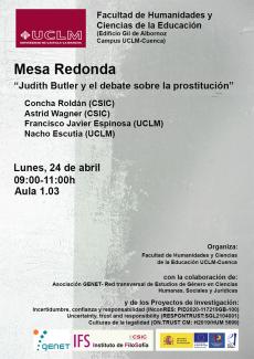 Mesa Redonda "Judith Butler y el debate sobre la prostitución"