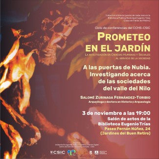 Ciclo de conferencias «Prometeo en el jardín»: "A las puertas de Nubia. Investigando acerca de las sociedades del valle del Nilo"